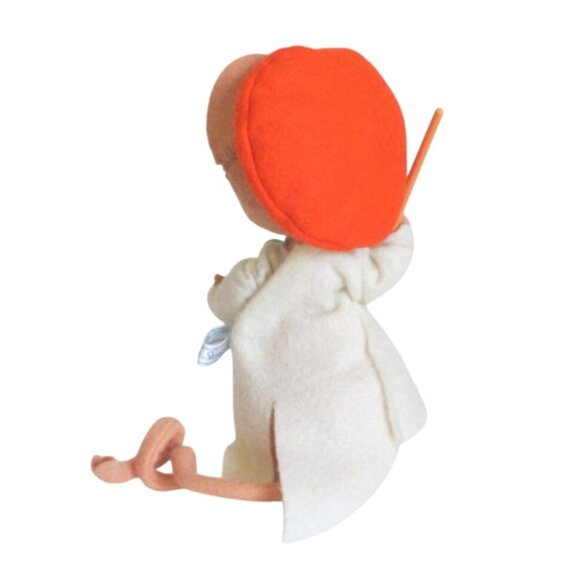 Vintage Annalee Artist Mouse Holding Paint Brush & Leaf Figure Autumn Fall Decor - Picture 4 of 8